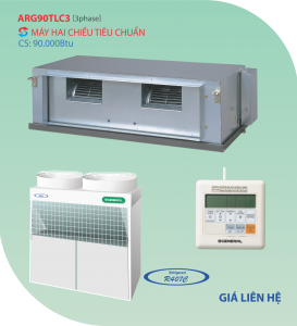 Điều hòa nối ống gió 2 chiều General ARG90TLC3 90.000BTU Điều hòa nối ống gió 2 chiều General ARG90TLC3 90.000BTU