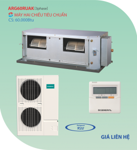 Điều hòa nối ống gió 2 chiều General ARG60RUAK 60.000BTU Điều hòa nối ống gió 2 chiều General ARG60RUAK 60.000BTU