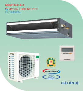 Điều hòa nối ống gió General 2 chiều ARGG18LLLB-A inverter 18.000BTU Điều hòa nối ống gió General 2 chiều ARGG18LLLB-A inverter 18.000BTU