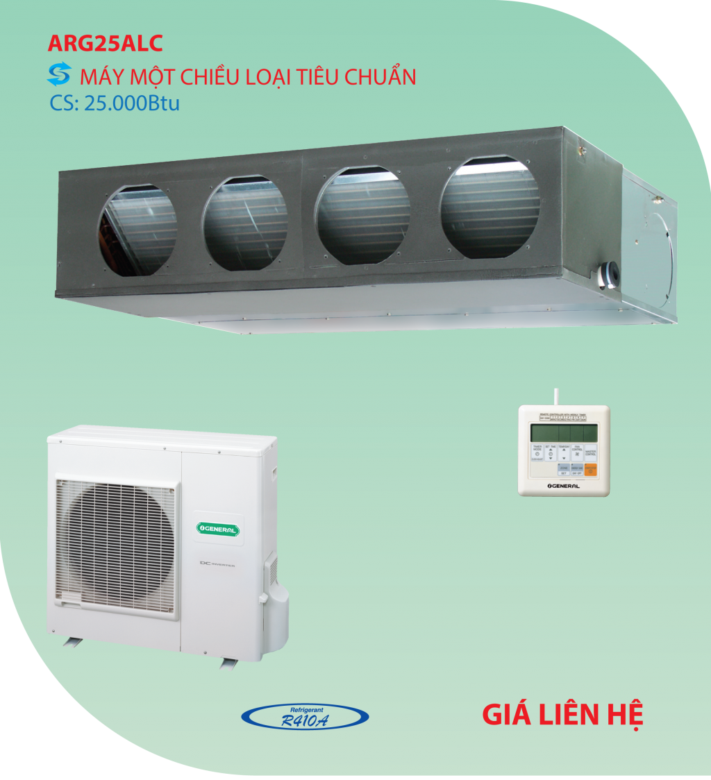 Điều hòa nối ống gió ARG25ALC loại 1 chiều 25.000BTU