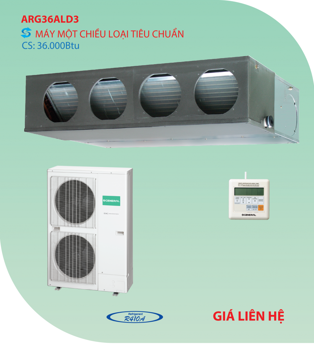 Điều hòa nối ống gió ARG36ALD3 loại 1 chiều 36.000BTU