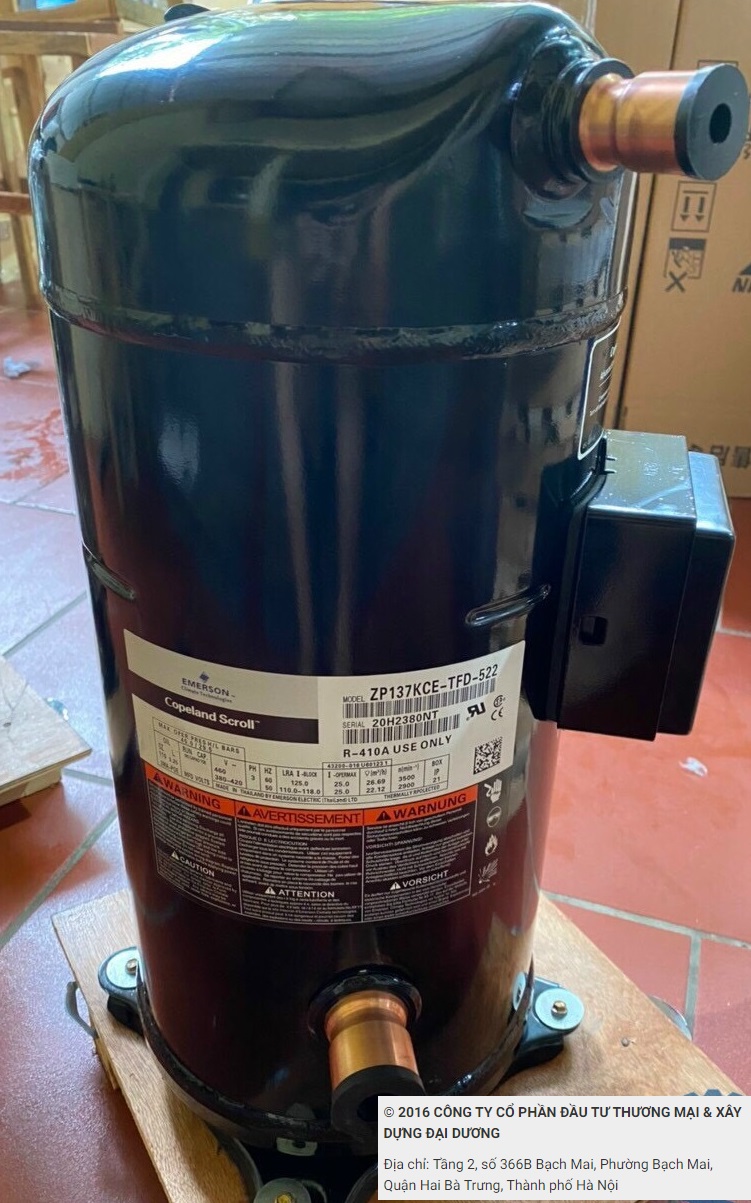 Máy Nén ZP61KCE-TFD-522 Hàng Chính Hãng EMERSON